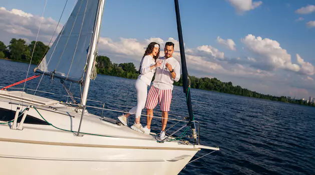 image of-couple-stands-boat